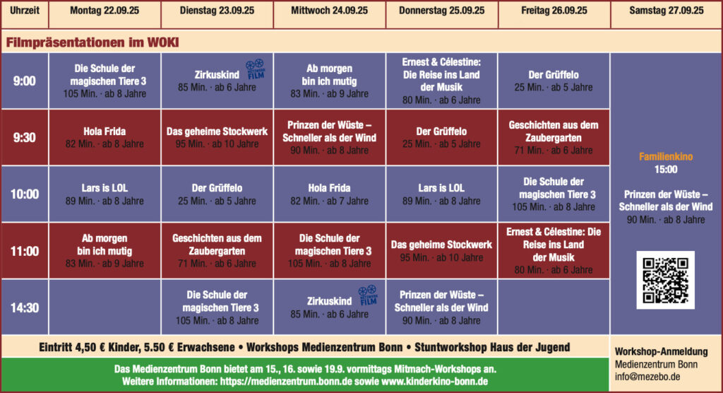Übersichtsplan Veranstaltungen 2025